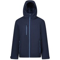 Regatta Professional Herren Wasserdichte gefütterte Softshelljacke mit Kapuze Recycled kontrastfarbene Reißverschlüsse