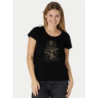 Peaces.bio - handbedruckte Biomode Loosefit Shirt Ganesha Damen