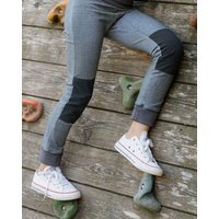 Babbily Robuste Kinderleggings mit verstärkten Knien - mitwachsend. Jeans Optik