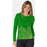 Peaces.bio - handbedruckte Biomode Langarmshirt Damen Mystic Iris