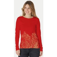 Peaces.bio - handbedruckte Biomode Langarmshirt Damen Mystic Iris