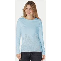 Peaces.bio - handbedruckte Biomode Langarmshirt Damen Mystic Iris