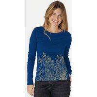 Peaces.bio - handbedruckte Biomode Langarmshirt Damen Mystic Iris
