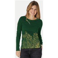 Peaces.bio - handbedruckte Biomode Langarmshirt Damen Mystic Iris