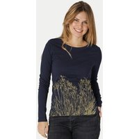 Peaces.bio - handbedruckte Biomode Langarmshirt Damen Mystic Iris