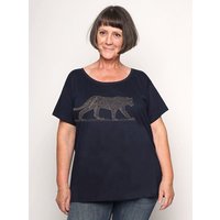 Peaces.bio - handbedruckte Biomode Loosefit Shirt Damen Leopard