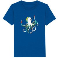 Spangeltangel Kinder-T-Shirt "Oktopus", bedruckt, Biobaumwolle