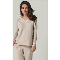 YOU LOOK PERFECT 100% Merino Strickpullover mit V-Ausschnitt "Dorina"
