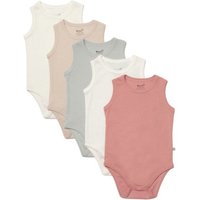 Biorganic 5er-Pack Baby Body Unisex Ärmellos für Jungen und Mädchen, 100% Bio-Baumwolle, GOTS-zertifiziert, mit praktischen Druckknöpfen im Schritt