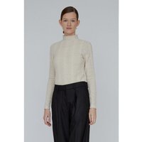 Basic Apparel Rollkragenshirt SUVI mit feinem Lochmuster