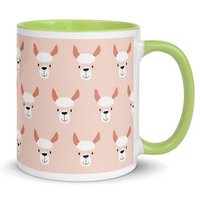 PepMelon Lama Tasse mit Farbe innen, Be Llamazing, lustige Lama Weihnachtstasse