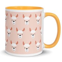 PepMelon Lama Tasse mit Farbe innen, Be Llamazing, lustige Lama Weihnachtstasse