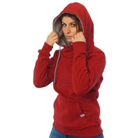 WASNI Frauen-Hoodie mit Schalkragen, made in Esslingen aus GOTS-zertifizierter Bio-Baumwolle
