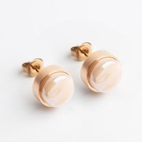 ALEXASCHA Edelstahl Ohrstecker mit Glasstein | Roségold
