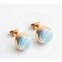 ALEXASCHA Edelstahl Ohrstecker mit Glasstein | Roségold