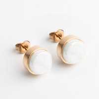 ALEXASCHA Edelstahl Ohrstecker mit Glasstein | Roségold