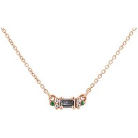 Eppi Kette mit Salt and Pepper Diamant, Smaragden und Moissaniten Matilda