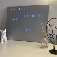 build-yours Wortuhr WordClock Jupiter - LED Wanduhr - Schiefer, Space, Weißer Marmor uvm.