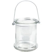 ReineNatur Windlicht – Teelichthalter – Laterne aus Glas mit Metallbügel