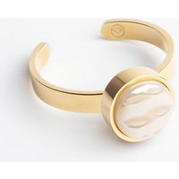 ALEXASCHA Größenverstellbarer Ring mit Stein | Goldring