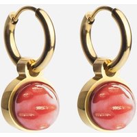 ALEXASCHA Gold Creolen mit Anhänger | Mix & Match
