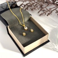 MOANINA Schmuck-Set Milano - 925 Silber/18k Gold Vermeil - 3 Längen