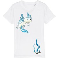 Spangeltangel Kinder-T-Shirt "Axolotl", Bio-Baumwolle, bedruckt