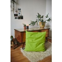 HängemattenGlück Sofakissen / Kopfkissen aus reiner Bio Baumwolle (Bezug und Füllung) 60x60cm Grüntöne