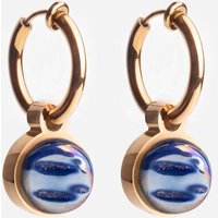 ALEXASCHA Roségold Clip Creolen mit Anhänger | Mix & Match