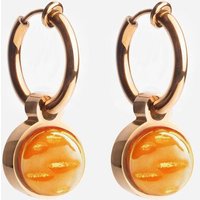 ALEXASCHA Roségold Clip Creolen mit Anhänger | Mix & Match