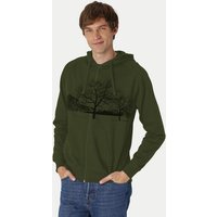 Peaces.bio - handbedruckte Biomode Zip-Hoodie Landscape Herren