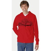 Peaces.bio - handbedruckte Biomode Zip-Hoodie Landscape Herren