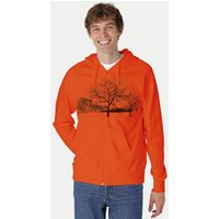 Peaces.bio - handbedruckte Biomode Zip-Hoodie Landscape Herren