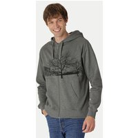 Peaces.bio - handbedruckte Biomode Zip-Hoodie Landscape Herren