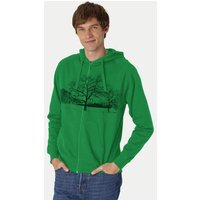 Peaces.bio - handbedruckte Biomode Zip-Hoodie Landscape Herren