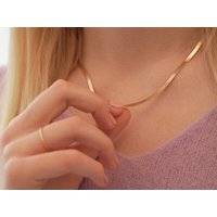 BELLYBIRD Jewellery SCHLANGENKETTE - 925 Silber oder 925 Silber vergoldet, bewegliches Gliederband