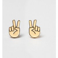 Fyngers Ohrstecker aus chirurgischen Edelstahl hochglanzpoliert - Modell PEACE