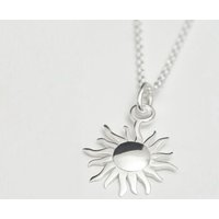 BELLYBIRD Jewellery Halskette - Sonne, Anhänger in Silber/ Silber vergoldet