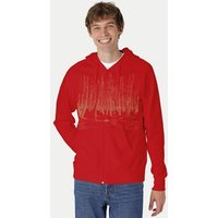 Peaces.bio - handbedruckte Biomode Herren Zip-Hoodie Woodland