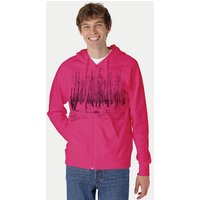 Peaces.bio - handbedruckte Biomode Herren Zip-Hoodie Woodland