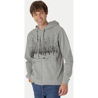 Peaces.bio - handbedruckte Biomode Herren Zip-Hoodie Woodland
