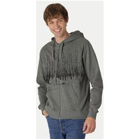 Peaces.bio - handbedruckte Biomode Herren Zip-Hoodie Woodland