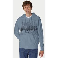 Peaces.bio - handbedruckte Biomode Herren Zip-Hoodie Woodland