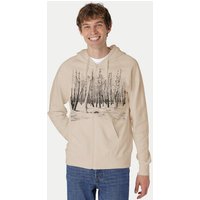Peaces.bio - handbedruckte Biomode Herren Zip-Hoodie Woodland