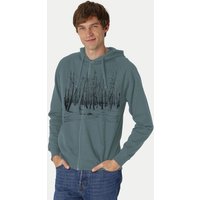 Peaces.bio - handbedruckte Biomode Herren Zip-Hoodie Woodland