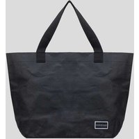 Paper & Sons Tote Bag aus Kraftpapier Maple, große Shopper Tasche schwarz, Damen, faltbar, 25 l, vegan, wasserabweisend