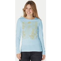 Peaces.bio - handbedruckte Biomode Langarmshirt Damen Sonnenscheibe Aton