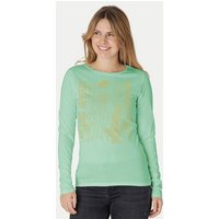 Peaces.bio - handbedruckte Biomode Langarmshirt Damen Sonnenscheibe Aton