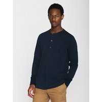 KnowledgeCotton Apparel Sweatshirt - BO long sleeve henley - aus Bio-Baumwolle