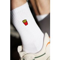 SNACKZ Pommes | Bestickte Bio Baumwoll Socken